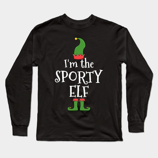 Sporty Elf Costume for Matching Family Christmas Group Long Sleeve T-Shirt by jkshirts